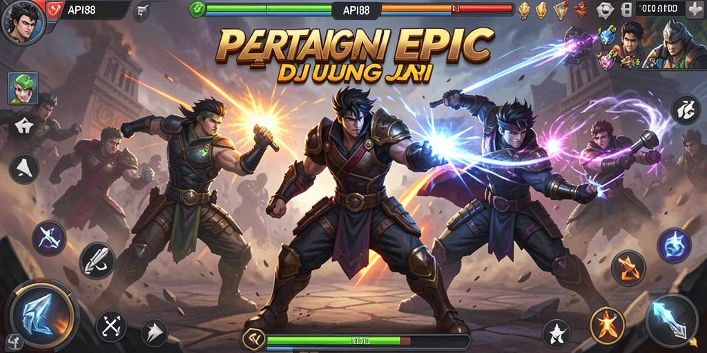 Screenshot menampilkan aksi pertarungan mendebarkan di API88.