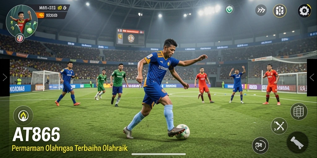 Tampilan utama gameplay AT866 dengan aksi olahraga yang seru.