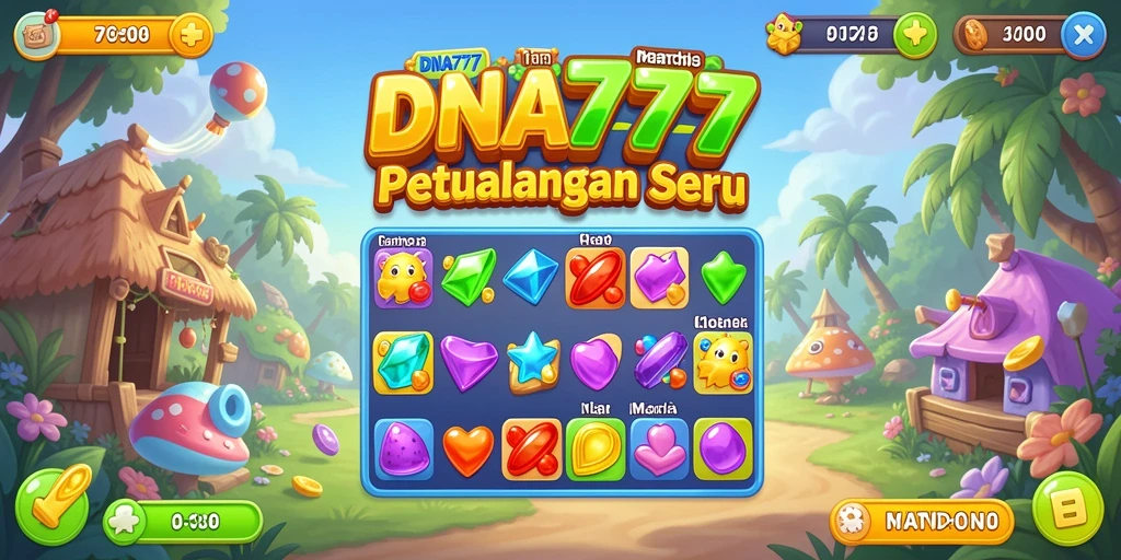 Tampilan gameplay DNA777 yang menantang dan penuh warna.