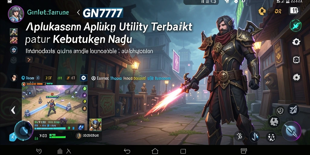Screenshot utama dari GN777 menampilkan antarmuka aplikasi Utility yang menarik.