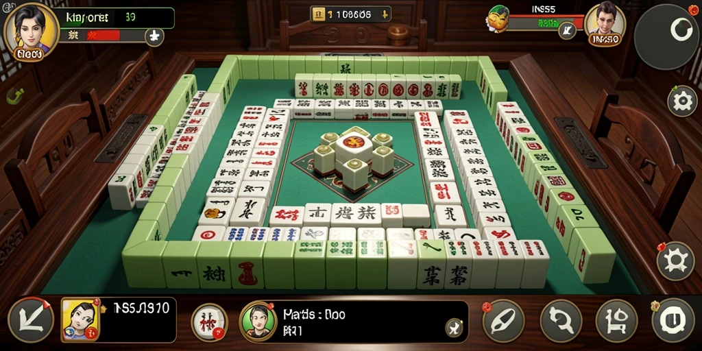 Tampilan gameplay menarik dari INS55 yang penuh tantangan Mahjong.