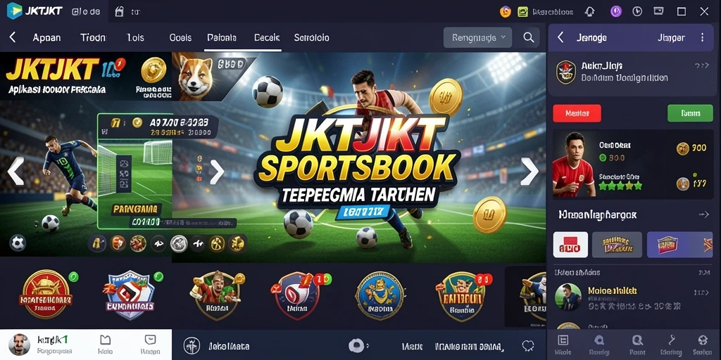 Screenshot utama JKTJKT menampilkan antarmuka taruhan yang menarik.