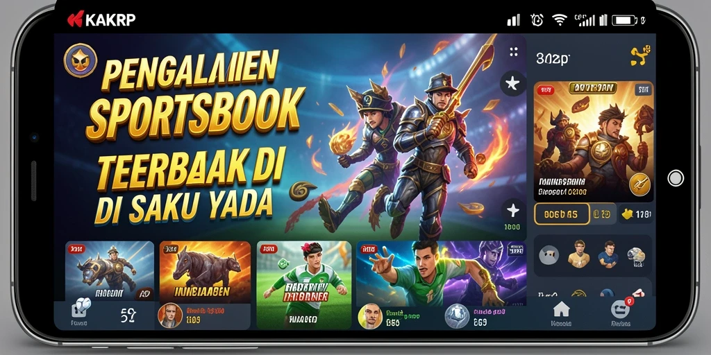 Tampilan menarik dari gameplay KAKRP pada aplikasi Sportsbook.