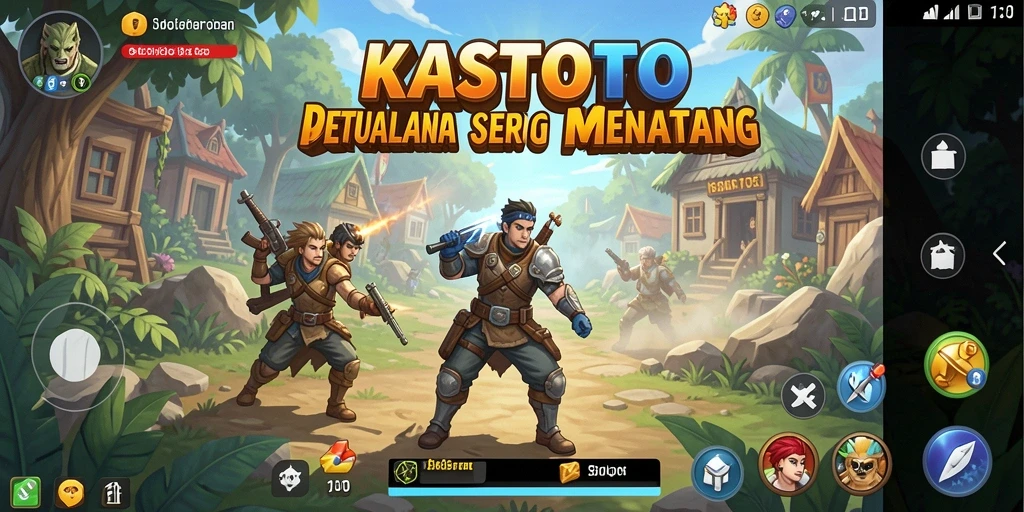 Tangkapan layar KASTOTO menampilkan gameplay penuh aksi dan eksplorasi.