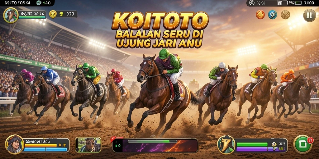 Menampilkan aksi balapan seru dalam KOITOTO dengan grafik yang memukau.