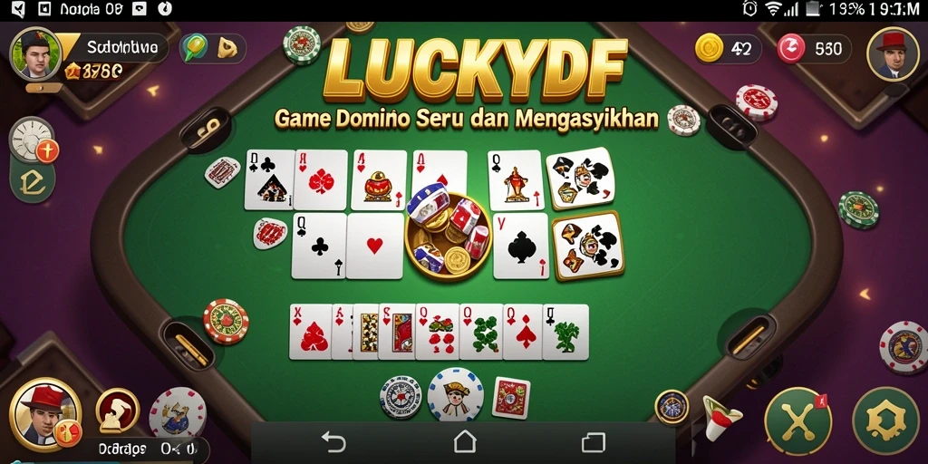 Tampilan menarik dari gameplay Domino di LUCKYDF.