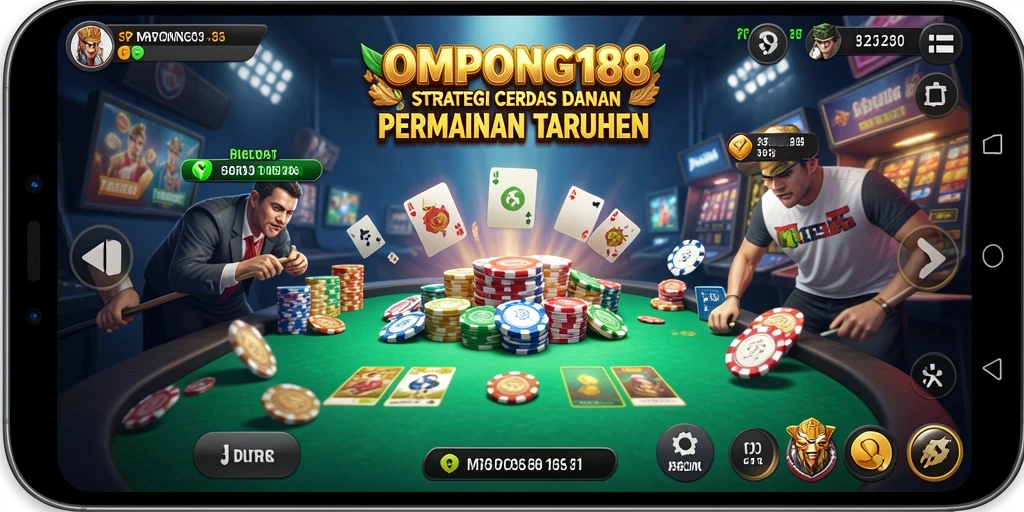 Screenshot OMPONG188 menampilkan gameplay penuh strategi dan taktik.