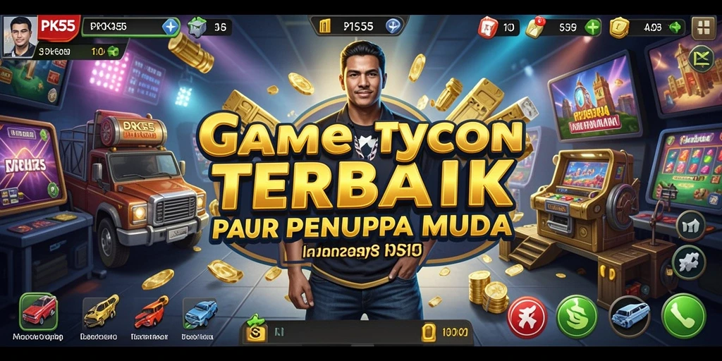 Tangkapan layar gameplay PK55 yang menampilkan pengembangan bisnis.