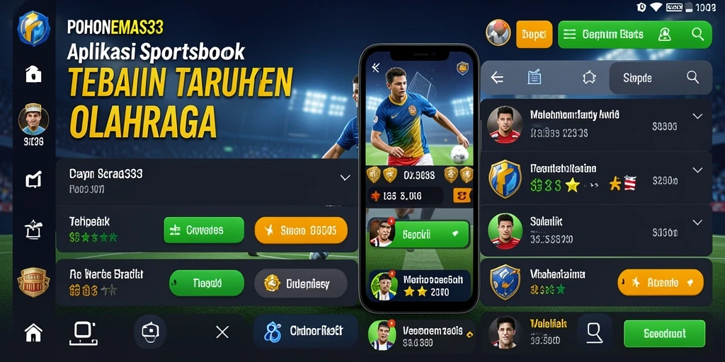 Screenshot gameplay POHONEMAS33 yang menampilkan taruhan olahraga.