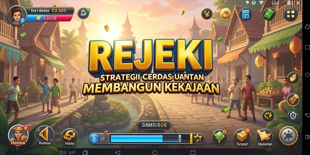 Screenshot gameplay REJEKI yang menunjukkan strategi dalam membangun kekayaan.