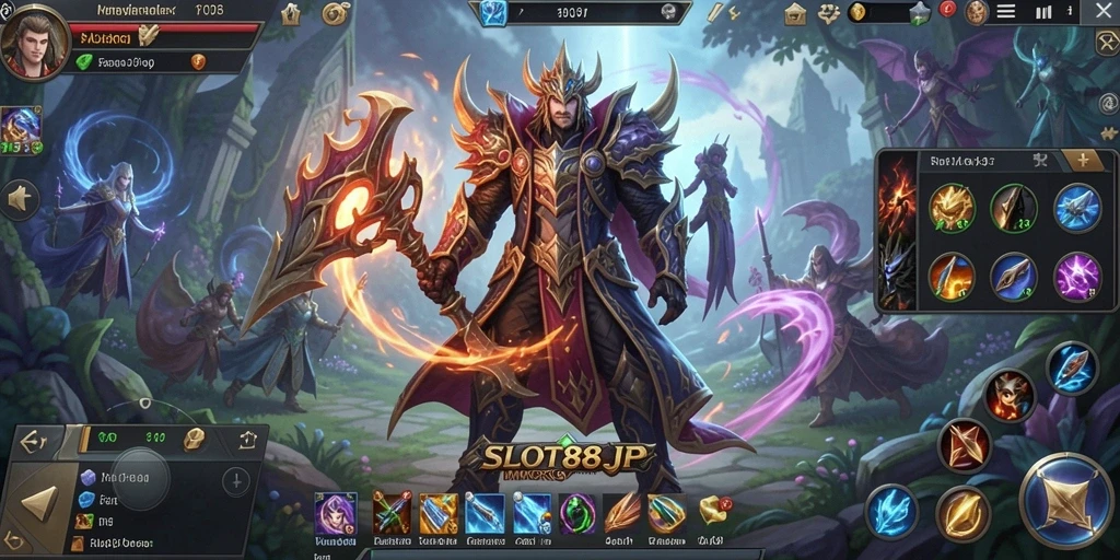 Screenshot SLOT88JP menampilkan aksi pertempuran seru dalam dunia MMORPG.