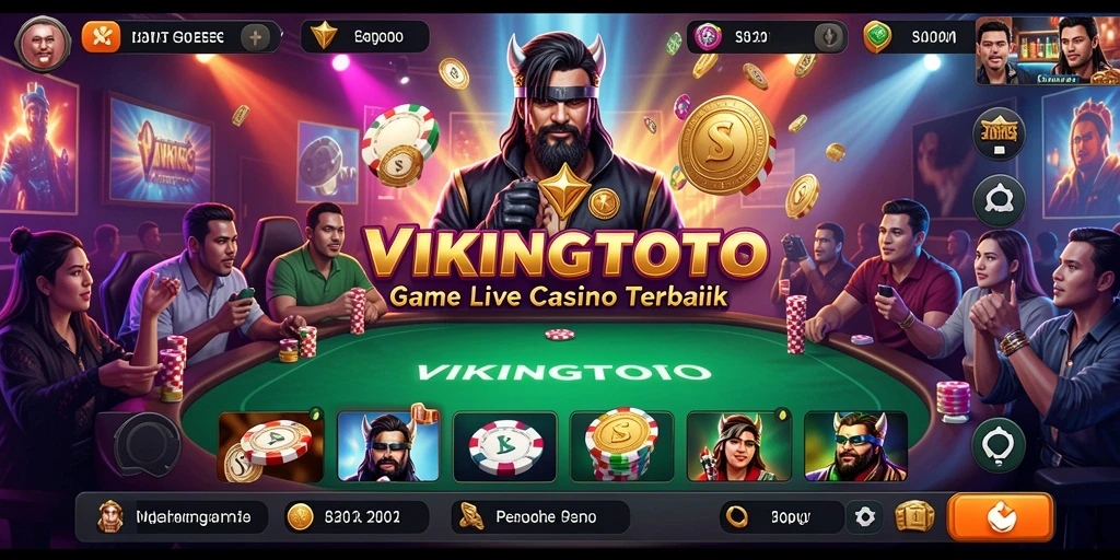 Tampilan menarik gameplay Live Casino di VIKINGTOTO.