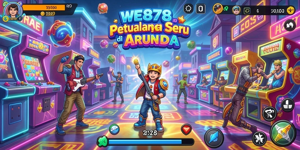 Tangkapan layar dari gameplay seru WE878 di dunia Arcade.