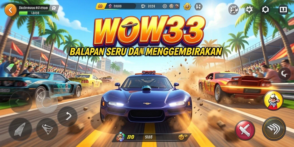Gameplay mendebarkan dan mobil balap yang seru dalam WOW33.